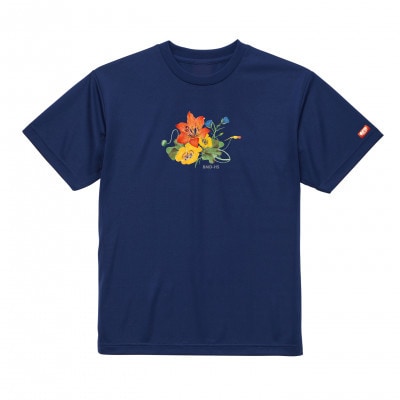 JTTA公認　卓球ユニフォーム【男女兼用(ドライ):XXLサイズ】フラワー　インディゴ【1667854】