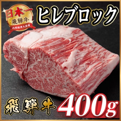 飛騨牛 ヒレブロック 約400g　タレ付き【冷蔵便】A4〜A5等級 黒毛和牛【配送不可地域：離島】【1742490】