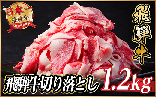飛騨牛　切り落とし　約1.2kg(約400g×3)【冷蔵便】A4〜A5等級 黒毛和牛 小分け【配送不可地域：離島】【1534704】