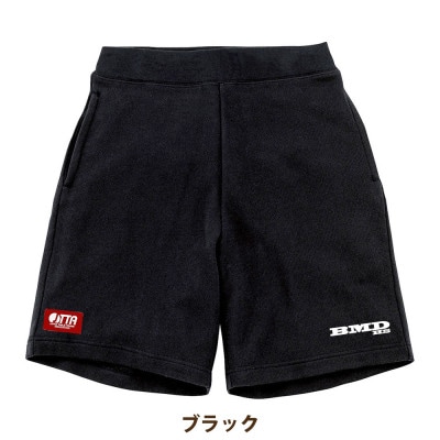 JTTA公認　卓球ユニフォーム【男女兼用:Lサイズ】スウェットゲームハーフパンツ　ブラック【1667319】
