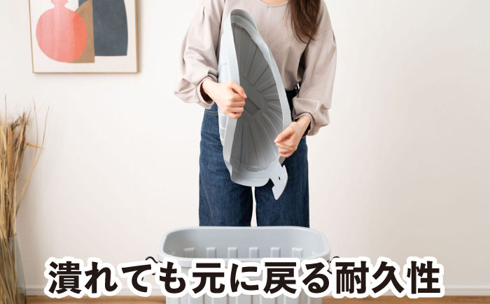 ペールカンのふた付きゴミ箱　60リットル　グレー　1個 / ダストボックス ごみ箱 ふた付き シンプル / 恵那市 / 東谷株式会社 明智流通センター [AUAD123]