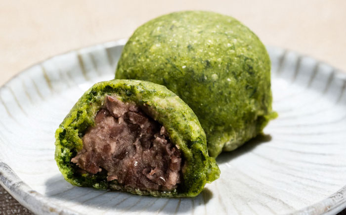 天然よもぎを使用した よもぎ大福6個 / よもぎ ヨモギ 大福 だいふく まんじゅう 和菓子 よもぎ餅 ヨモギ餅 もち / 恵那市 / 良平堂 [AUDB011]