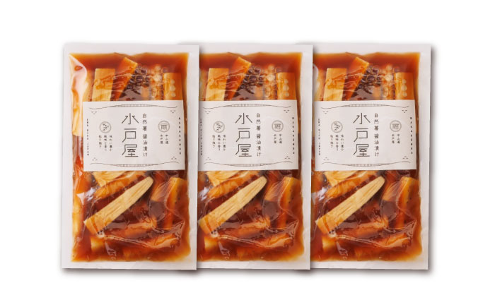 自然薯のしょう油漬け 240g（80g×3）/ 自然薯 しょう油漬け 醤油漬け 漬け物 漬物 グルテンフリー / 恵那市 / 水戸屋 [AUFZ012]