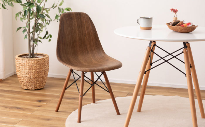 デザインチェア 木目プリント  ウォルナット 1脚 / 椅子 チェア インテリア 家具 / 恵那市 / 東谷株式会社 明智流通センター [AUAD052]