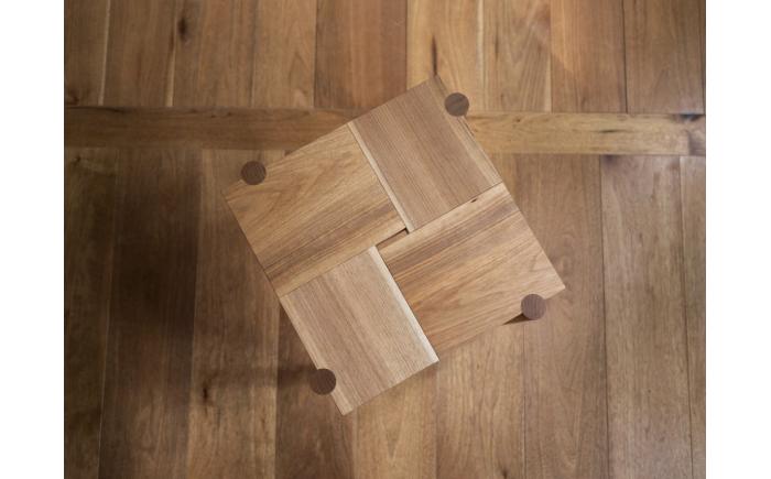 【受注生産】Side Table 04［四角］ 胡桃/oil finish / テーブル サイドテーブル 机 デスク 家具 インテリア 木目調 ナチュラル おしゃれ デザイン ダイニング 寝室 / 恵那市 / ROYAL STAGE [AUEB054]