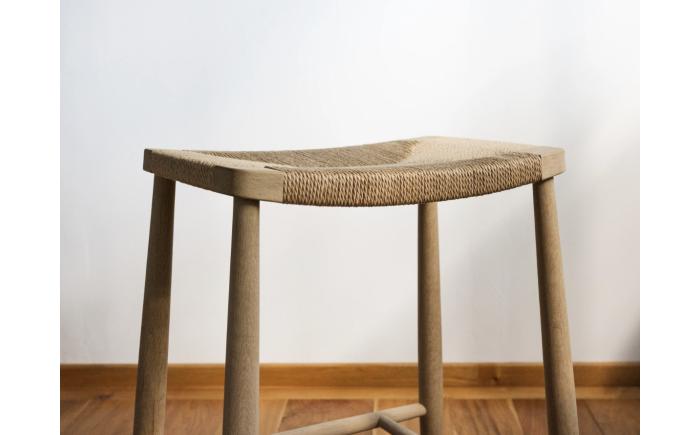 【受注生産】High Stool 01［H580］ オーク（ナラ）/soap finish / スツール 椅子 いす チェア 家具 インテリア 木製 木目調 ナチュラル おしゃれ デザイン ダイニング キッチン カウンター / 恵那市 / ROYAL STAGE [AUEB049]