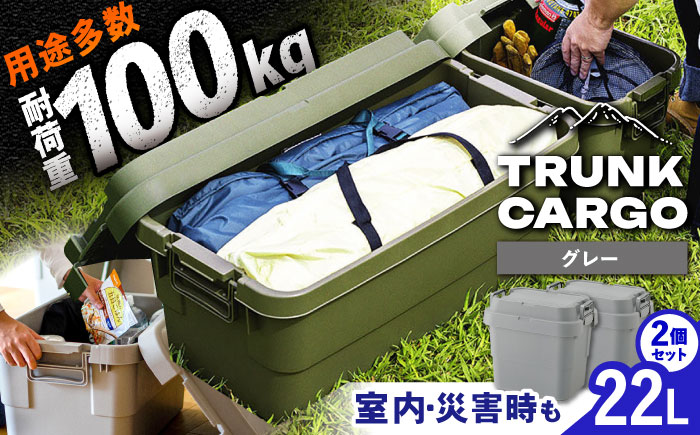 トランクカーゴ グレー SSサイズ 2個組 キャンプ ボックス 収納 アウトドア / 恵那市 / 東谷株式会社　明智流通センター [AUAD026]