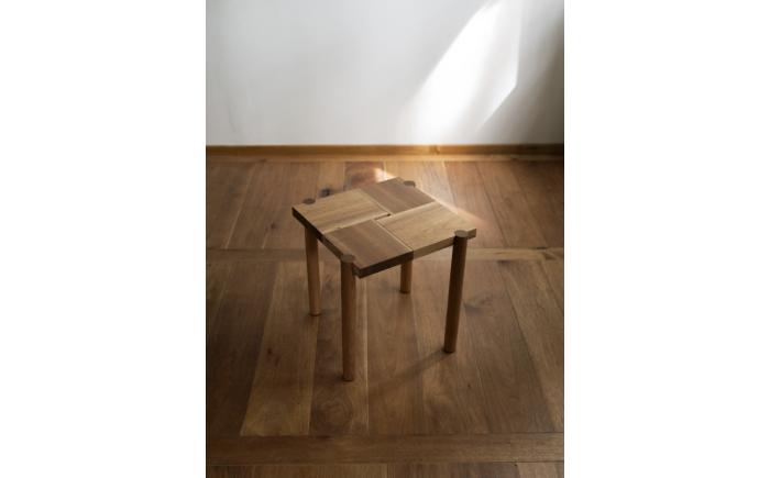 【受注生産】Side Table 04［四角］ 胡桃/oil finish / テーブル サイドテーブル 机 デスク 家具 インテリア 木目調 ナチュラル おしゃれ デザイン ダイニング 寝室 / 恵那市 / ROYAL STAGE [AUEB054]