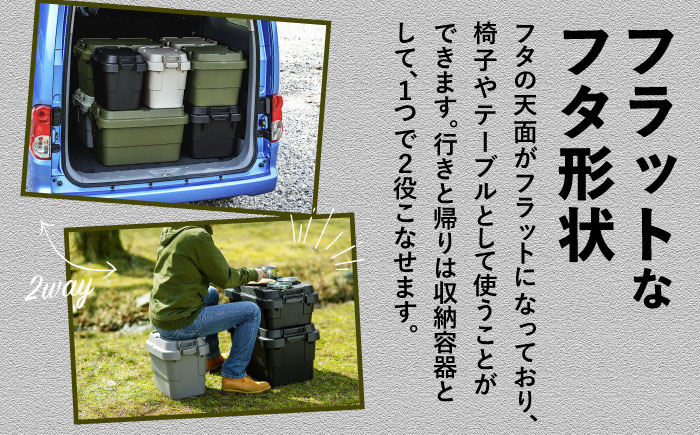 トランクカーゴ グレー Mサイズ 1個 キャンプ ボックス 収納 アウトドア / 恵那市 / 東谷株式会社　明智流通センター [AUAD032]