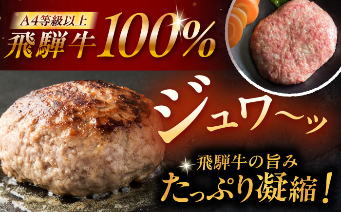 【6回定期便】 飛騨牛100% ハンバーグ7個 A5,A4ランク 特製笠置ゆず使用おろしポン酢付 和牛 国産 惣菜 恵那市 / 岩島屋 [AUAJ043]