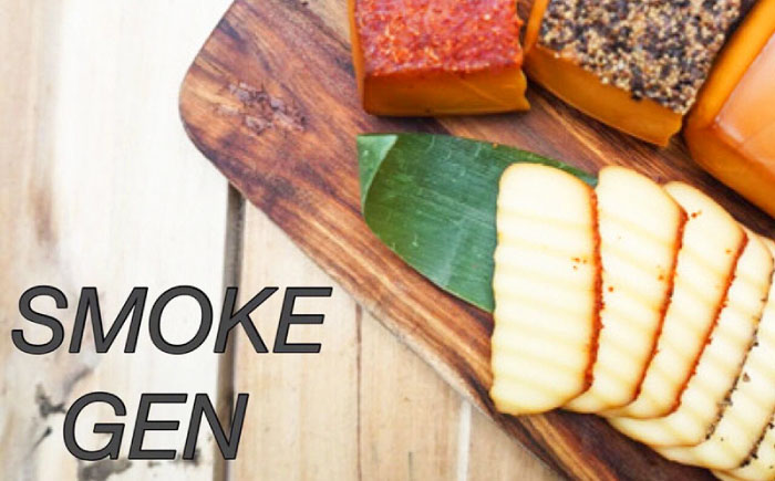 8時間じっくり燻製スモークチーズ3種セット（プレーン、ペッパー、あじめこしょう） / チーズ おつまみ おやつ 冷蔵 / 恵那市 / 燻製工房源gen [AUBI001]