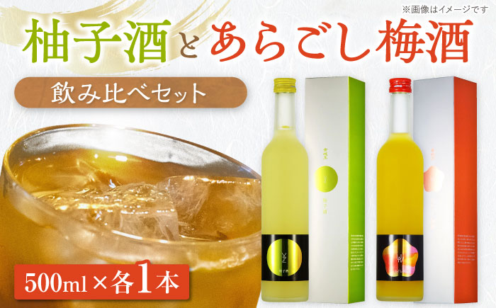 女城主 柚子酒と梅酒（各500ml）セット / 果実酒 ゆず酒 飲み比べ お酒 / 恵那市 / 岩村醸造 [AUAK001]