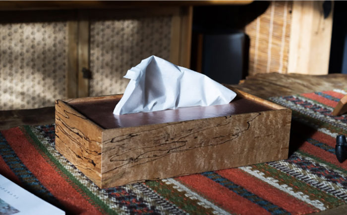 【スピード配送】ティッシュケース［ウォールナット］ / ティッシュケース ティッシュカバー ケース カバー インテリア おしゃれ 小物 木目調 木製 SDG’s ナチュラル 雑貨 贈答 ギフト / 恵那市 / ROYAL STAGE [AUEB046]
