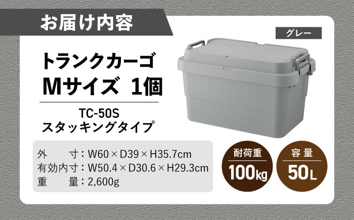 トランクカーゴ グレー Mサイズ 1個 キャンプ ボックス 収納 アウトドア / 恵那市 / 東谷株式会社　明智流通センター [AUAD032]