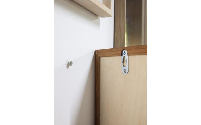 【受注生産】Mirror 06 胡桃/oil finish / 鏡 かがみ ミラー 壁掛け 全身 ウォールミラー 家具 インテリア 身だしなみ おしゃれ 受注 木製 木目調 ナチュラル デザイン / 恵那市 / ROYAL STAGE [AUEB043]