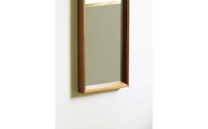 【受注生産】Mirror 05 チェリー/oil finis / 鏡 かがみ ミラー 壁掛け 全身 ウォールミラー 家具 インテリア 身だしなみ おしゃれ 受注 木製 木目調 ナチュラル デザイン / 恵那市 / ROYAL STAGE [AUEB042]