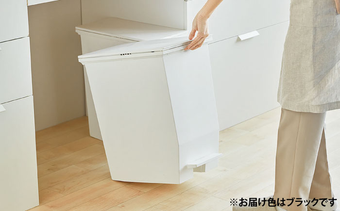 コンパクト ペダルダストボックス 20リットル ブラック 1個/ ダストボックス ゴミ箱 ごみ箱 / 恵那市 / 東谷株式会社 明智流通センター [AUAD087]