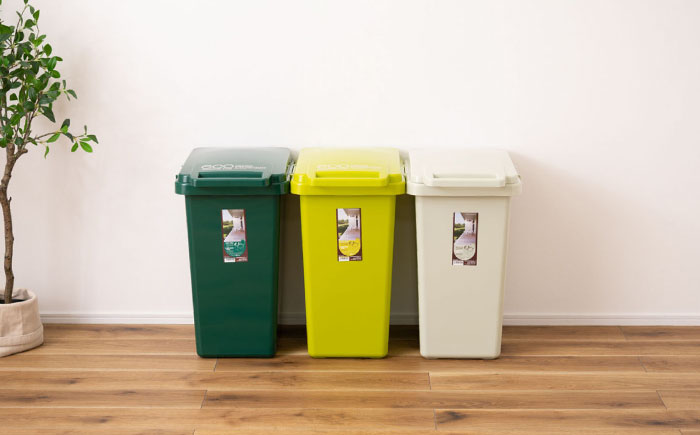 ごみ箱 連結 45L グリーン 2個組 / ダストボックス シンプル リビング / 恵那市 / 東谷株式会社 明智流通センター [AUAD058]