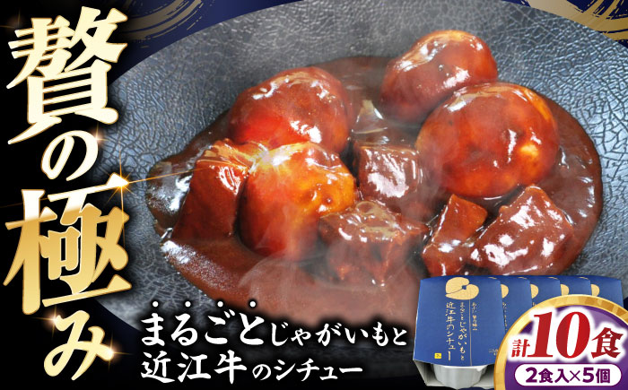 -あふひ 贅の極み- まるごとじゃがいもと近江牛のシチュー レトルト 2人前×5個セット ビーフシチュー デミグラスソース 保存食 恵那市 / テンポイント [AUEU024]