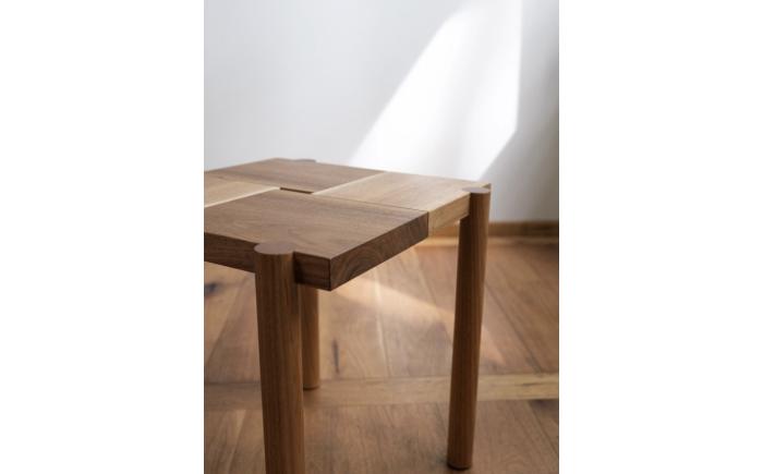 【受注生産】Side Table 04［四角］ 胡桃/oil finish / テーブル サイドテーブル 机 デスク 家具 インテリア 木目調 ナチュラル おしゃれ デザイン ダイニング 寝室 / 恵那市 / ROYAL STAGE [AUEB054]