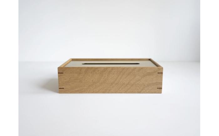 【受注生産】ティッシュケース［オーク］ / ティッシュケース ティッシュカバー ケース カバー インテリア おしゃれ 小物 木目調 木製 SDG’s ナチュラル 雑貨 贈答 ギフト / 恵那市 / ROYAL STAGE [AUEB048]