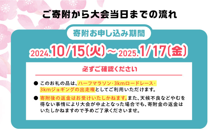 第22回恵那峡ハーフマラソン大会出走権（１組分）/ マラソン 恵那峡 出走券 ロードレース / 恵那市 / 恵那峡ハーフマラソン大会実行委員会 [AUEY001]