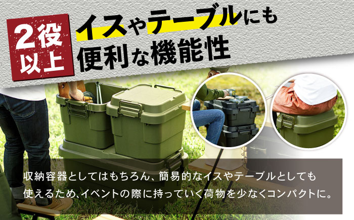 トランクカーゴ グリーン SSサイズ 2個組 キャンプ ボックス 収納 アウトドア / 恵那市 / 東谷株式会社　明智流通センター [AUAD025]