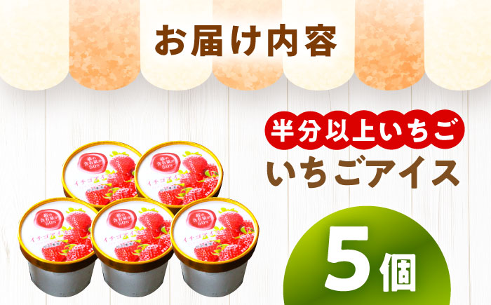いちごアイス5個入り / 苺 いちご イチゴ アイス いちごアイス / 恵那市 / 阿部農園 [AUGA010]