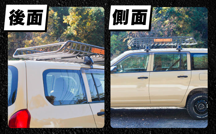 ROS FIELD ルーフラック アルミ製 木製プレート付 縦160cm×横105cm / 車 くるま カー用品 アウトドア レジャー / 恵那市 /  ROYAL STAGE [AUEB002]