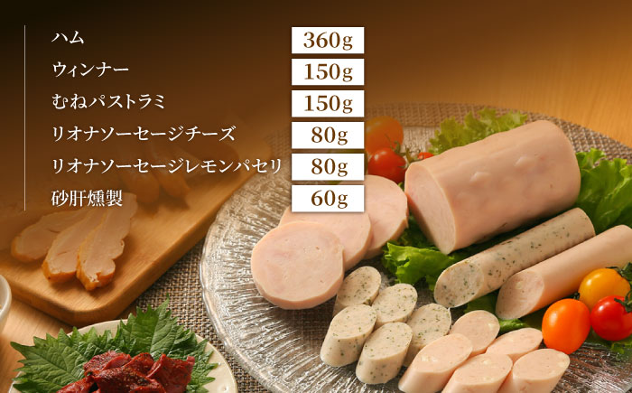 【スピード配送】奥美濃古地鶏Bセット / 地鶏 鶏肉 とり肉 肉 ハム ウインナー パストラミ ソーセージ 砂肝 燻製 セット 詰め合わせ / 恵那市 / 中部食産 [AUBW006]