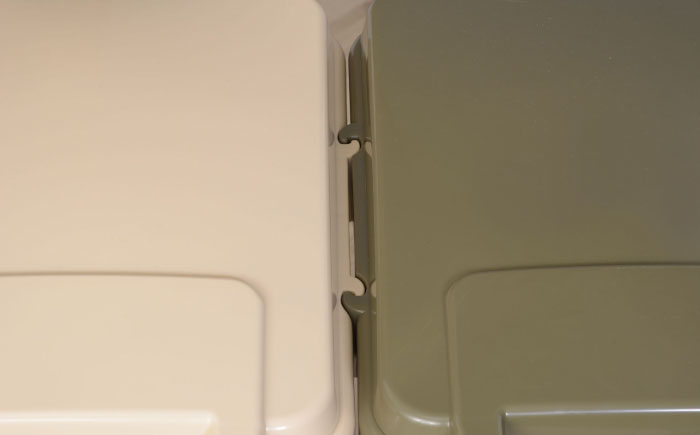 ごみ箱 連結 45L カーキ 2個組/ ダストボックス ゴミ箱 ごみ箱 / 恵那市 / 東谷株式会社 明智流通センター [AUAD093]