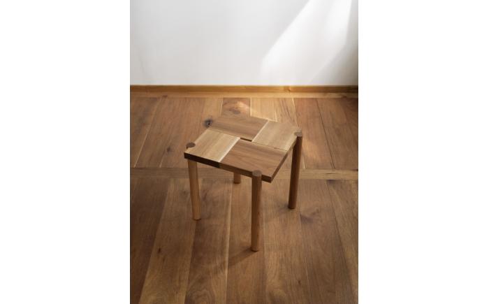 【受注生産】Side Table 04［四角］ 胡桃/oil finish / テーブル サイドテーブル 机 デスク 家具 インテリア 木目調 ナチュラル おしゃれ デザイン ダイニング 寝室 / 恵那市 / ROYAL STAGE [AUEB054]