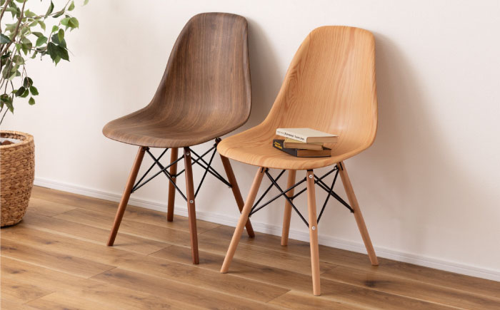 デザインチェア 木目プリント  ウォルナット 1脚 / 椅子 チェア インテリア 家具 / 恵那市 / 東谷株式会社 明智流通センター [AUAD052]