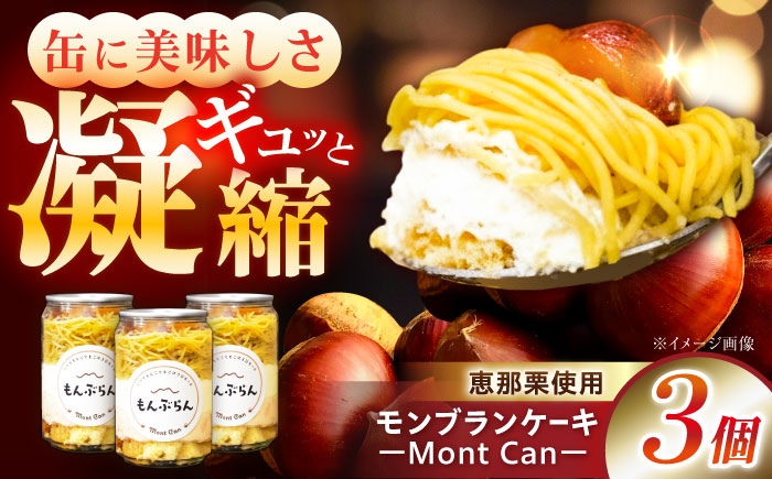 MontDeco Lab（モントデコ ラボ）モンブランケーキ 3個入り / モンブラン もんぶらん ケーキ ケーキ缶 ケーキ缶詰め モントデコ 栗ケーキ スイーツ 栗スイーツ 洋菓子 マロンケーキ お取り寄せ -もんかん- Mon Can / 恵那市 / MAC [AUDM043]