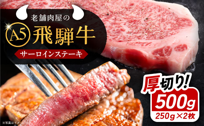 飛騨牛 サーロインステーキ (A5ランク) 250g×2枚 和牛 国産 霜降り 恵那市 / 岩島屋 [AUAJ012]