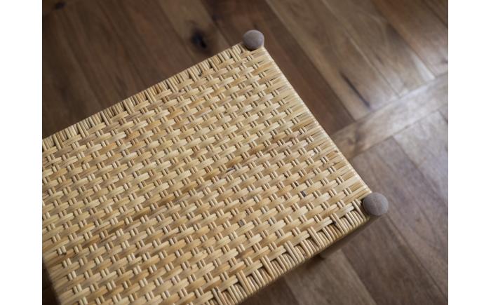 【受注生産】Stool 01 オーク（ナラ）/soap finish(座面ラタン) / スツール 椅子 いす チェア 家具 インテリア 木製 木目調 ナチュラル おしゃれ ラタン デザイン ダイニング キッチン カウンター / 恵那市 / ROYAL STAGE [AUEB051]