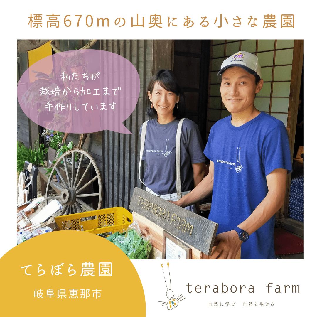 てらぼら農園のこだわり3種セット / ギフト 手作り　調味料 / 恵那市 / てらぼら農園 [AUDZ002]