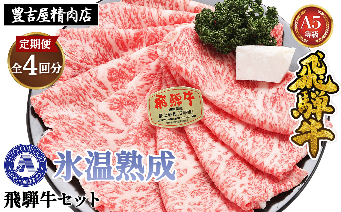 【3ヵ月毎定期便】氷温（R）熟成飛騨牛セット　全4回 [No.902]