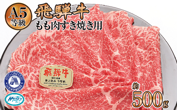 氷温（R）熟成　飛騨牛A5等級もも肉すき焼き用　約500g　プロトン凍結 [No.521]