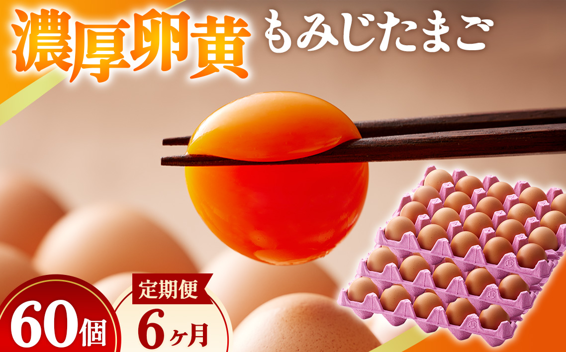 濃厚卵黄もみじたまご【60個入り】【6ヶ月連続】定期便 [No.937]