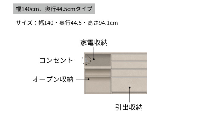 キッチンボード YS-S1402R下台 [No.1300] ／ 家具 インテリア 岐阜県
