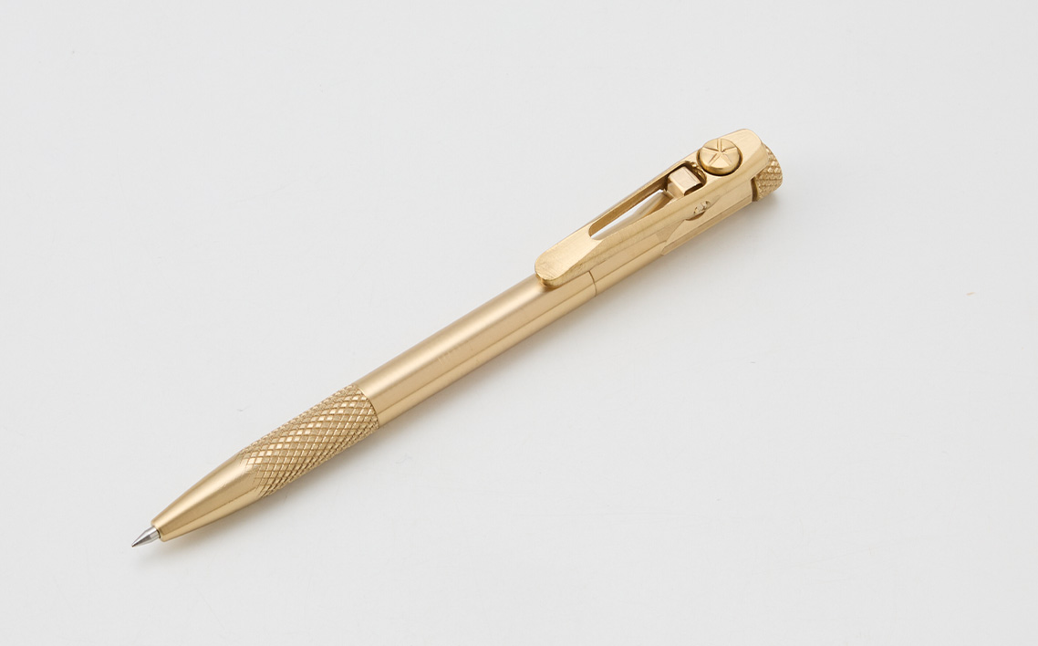 真鍮製 ボールペン 素地タイプ 【BOP-001】 [No.1158-01] ／ 真鍮ボールペン 真鍮ペン ブラスペン 高級ボールペン 日本製ボールペン 重いボールペン 経年変化 エイジング ツイスト式ボールペン ビジネス文具 デスク文具 ギフト文具 シンプルデザイン 替え芯対応 ジェットストリーム対応 長く使える筆記具 岐阜県