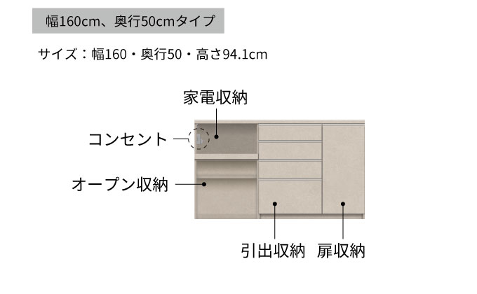 キッチンボード YS-1602R下台 [No.1304] ／ 家具 インテリア 岐阜県