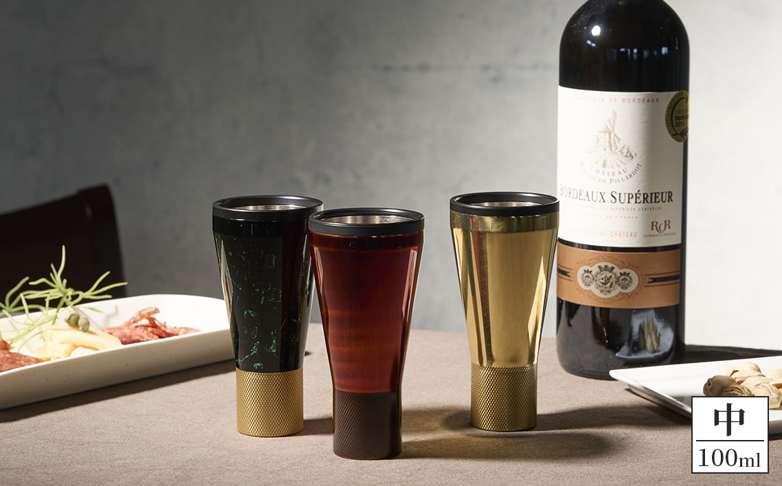 真鍮製 タンブラー 中 【ラップ塗装】 [No.1162-02] ／ 真鍮タンブラー ラップ塗装タンブラー 真鍮グラス 二重構造タンブラー 金属タンブラー 日本製タンブラー ビールタンブラー お酒グラス ウイスキーグラス 焼酎グラス 晩酌グラス 家飲みグッズ 高級感グラス 職人仕上げ ハンドメイドグラス 個性派グラス 大人ギフト インテリアグラス 岐阜県