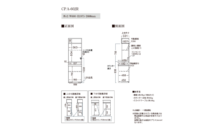 キッチンボードCPA-602R [No.821]
