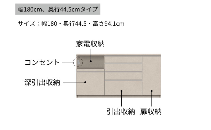 キッチンボード YS-S1800R下台 [No.1311] ／ 家具 インテリア 岐阜県