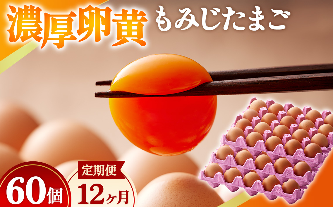 濃厚卵黄もみじたまご【60個入り】【12ヶ月連続】定期便 [No.939]