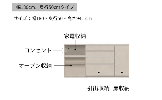 キッチンボード YS-1802R下台 [No.1310] ／ 家具 インテリア 岐阜県