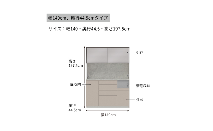 キッチンボードCPA-S1400RM [No.867]