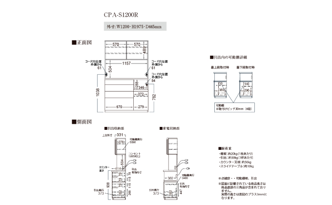 キッチンボードCPA-S1200R [No.859]